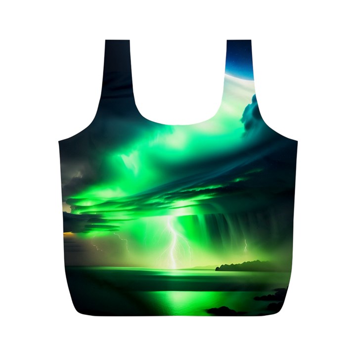 Lake Storm Neon Full Print Recycle Bag (M)