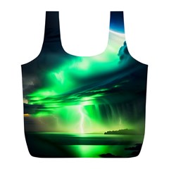 Lake Storm Neon Full Print Recycle Bag (l) by Bangk1t