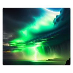 Lake Storm Neon Premium Plush Fleece Blanket (small) by Bangk1t