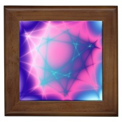 Geometry Abstract Pattern Hypercube Framed Tile by Bangk1t