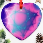 Geometry Abstract Pattern Hypercube Ornament (Heart) Front