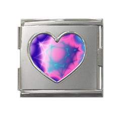 Geometry Abstract Pattern Hypercube Mega Link Heart Italian Charm (18mm) by Bangk1t