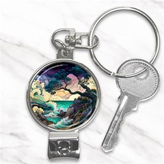 Tree Wave Ocean Nail Clippers Key Chain by Bangk1t