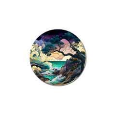 Tree Wave Ocean Golf Ball Marker by Bangk1t