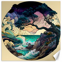 Tree Wave Ocean Canvas 12  X 12  by Bangk1t