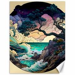 Tree Wave Ocean Canvas 18  X 24  by Bangk1t