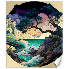 Tree Wave Ocean Canvas 20  X 24  by Bangk1t