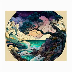 Tree Wave Ocean Small Glasses Cloth (2 Sides) by Bangk1t