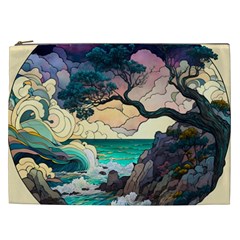 Tree Wave Ocean Cosmetic Bag (xxl) by Bangk1t