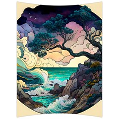 Tree Wave Ocean Back Support Cushion by Bangk1t