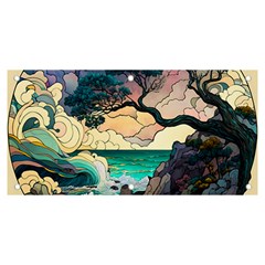 Tree Wave Ocean Banner And Sign 6  X 3  by Bangk1t