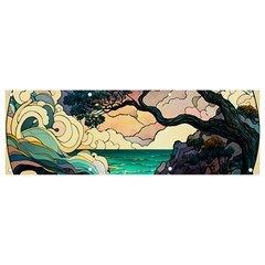 Tree Wave Ocean Banner And Sign 9  X 3  by Bangk1t