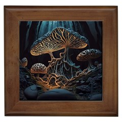 Forest Mushroom Wood Framed Tile by Bangk1t