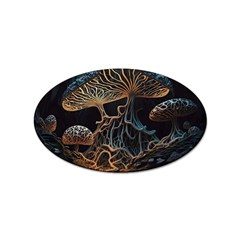 Forest Mushroom Wood Sticker Oval (10 Pack) by Bangk1t