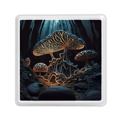 Forest Mushroom Wood Memory Card Reader (square) by Bangk1t