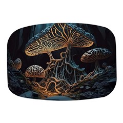 Forest Mushroom Wood Mini Square Pill Box by Bangk1t