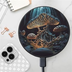 Forest Mushroom Wood Wireless Fast Charger(black) by Bangk1t