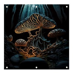 Forest Mushroom Wood Banner And Sign 4  X 4  by Bangk1t