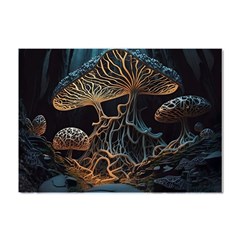 Forest Mushroom Wood Crystal Sticker (a4) by Bangk1t