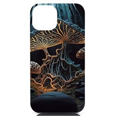 Forest Mushroom Wood Iphone 14 Black Uv Print Case by Bangk1t