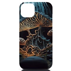 Forest Mushroom Wood Iphone 14 Plus Black Uv Print Case by Bangk1t