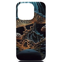 Forest Mushroom Wood Iphone 14 Pro Black Uv Print Case by Bangk1t