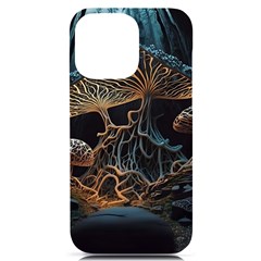 Forest Mushroom Wood Iphone 14 Pro Max Black Uv Print Case by Bangk1t