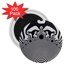 Pattern Illusion Fractal Mandelbrot 2 25  Magnets (100 Pack)  by Bangk1t