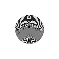 Pattern Illusion Fractal Mandelbrot Golf Ball Marker by Bangk1t