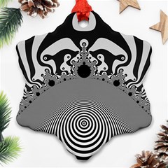 Pattern Illusion Fractal Mandelbrot Snowflake Ornament (two Sides)