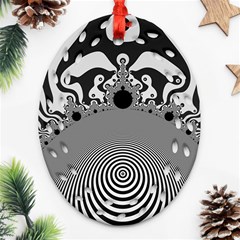 Pattern Illusion Fractal Mandelbrot Ornament (oval Filigree)