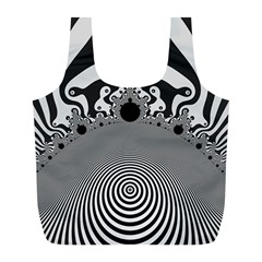 Pattern Illusion Fractal Mandelbrot Full Print Recycle Bag (l) by Bangk1t