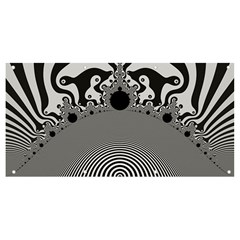 Pattern Illusion Fractal Mandelbrot Banner And Sign 8  X 4  by Bangk1t