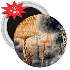 Garden Mushrooms Tree Flower 3  Magnets (10 Pack)  by Bangk1t