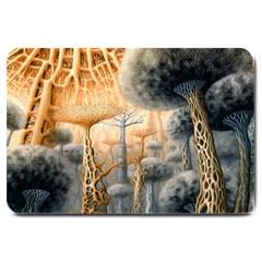 Garden Mushrooms Tree Flower Large Doormat by Bangk1t