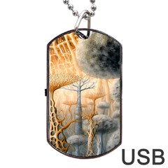 Garden Mushrooms Tree Flower Dog Tag Usb Flash (one Side) by Bangk1t