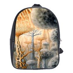 Garden Mushrooms Tree Flower School Bag (xl) by Bangk1t