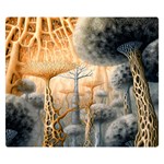 Garden Mushrooms Tree Flower Premium Plush Fleece Blanket (Small) 50 x40  Blanket Front