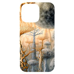 Garden Mushrooms Tree Flower Iphone 14 Pro Max Black Uv Print Case by Bangk1t