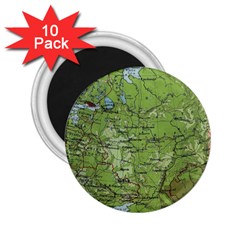 Map Earth World Russia Europe 2 25  Magnets (10 Pack)  by Bangk1t