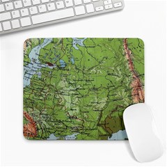 Map Earth World Russia Europe Large Mousepad by Bangk1t