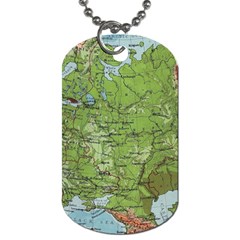 Map Earth World Russia Europe Dog Tag (one Side) by Bangk1t