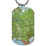 Map Earth World Russia Europe Dog Tag (One Side) Front