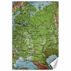 Map Earth World Russia Europe Canvas 20  X 30  by Bangk1t