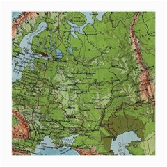 Map Earth World Russia Europe Medium Glasses Cloth (2 Sides) by Bangk1t