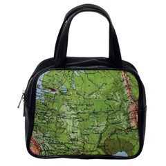 Map Earth World Russia Europe Classic Handbag (one Side) by Bangk1t