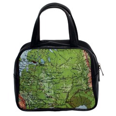 Map Earth World Russia Europe Classic Handbag (two Sides) by Bangk1t