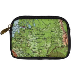 Map Earth World Russia Europe Digital Camera Leather Case by Bangk1t