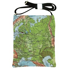 Map Earth World Russia Europe Shoulder Sling Bag by Bangk1t