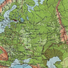 Map Earth World Russia Europe Play Mat (rectangle) by Bangk1t